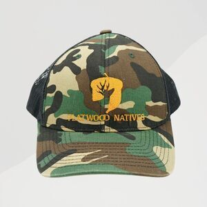 Richardson 114 Trucker Hat Snapback Adjustable Cap One Size Camo Flatwood Native